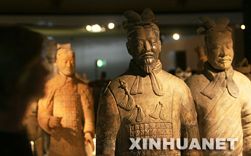 9月11日，中国秦代兵马俑展览开展仪式在伦敦大英博物馆举行。新华社记者谢秀栋摄